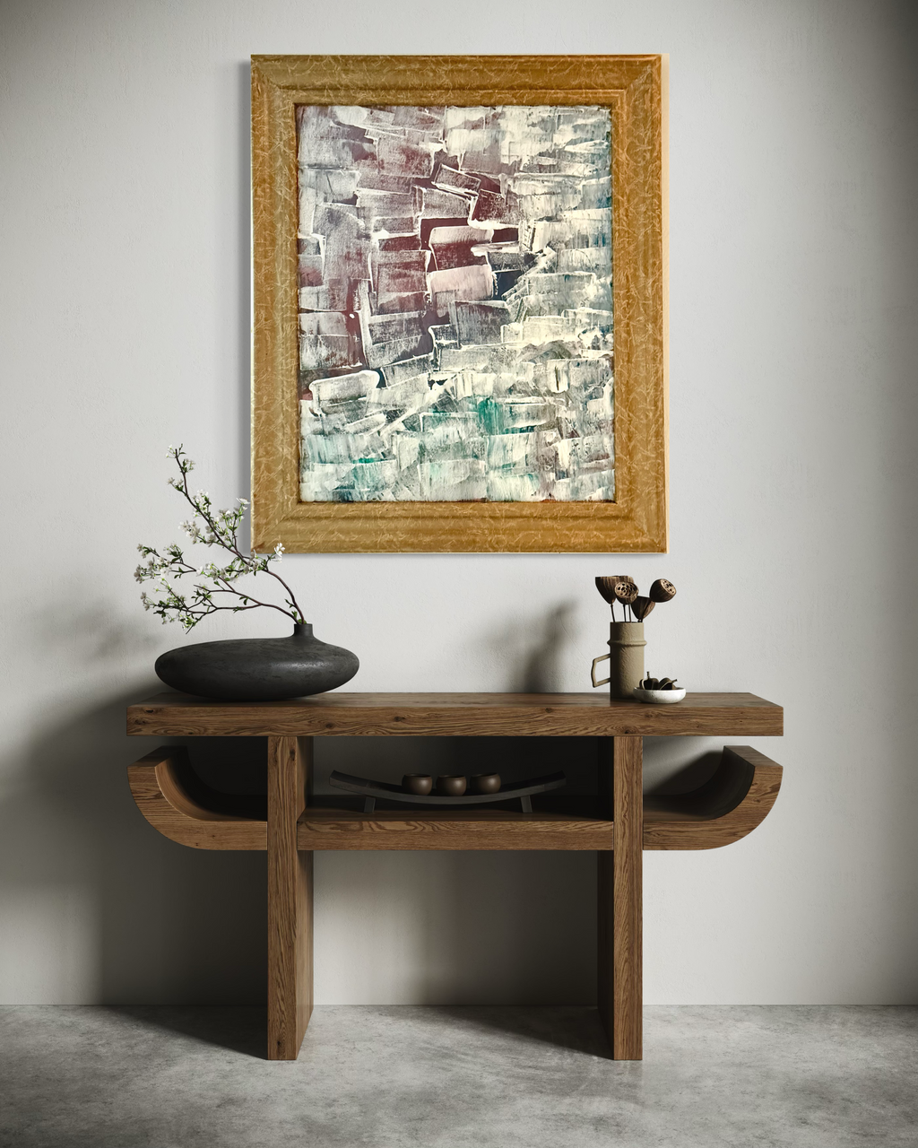 Whispers in Stone — A One-of-a-Kind Original Abstract Canvas