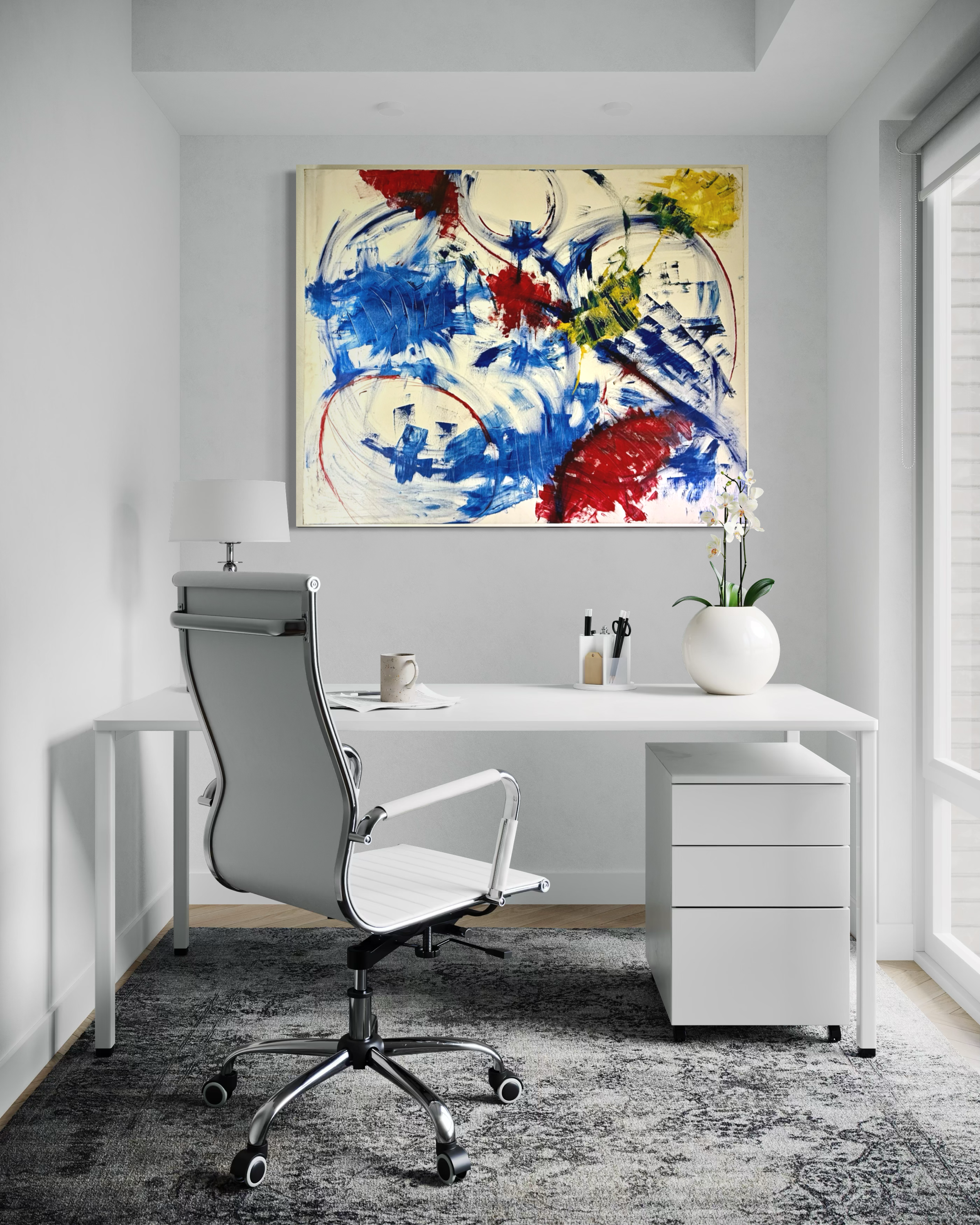 Kinetic Hymn | Original Large-Scale Abstract Painting | 48" x 60" Acrylic on Canvas