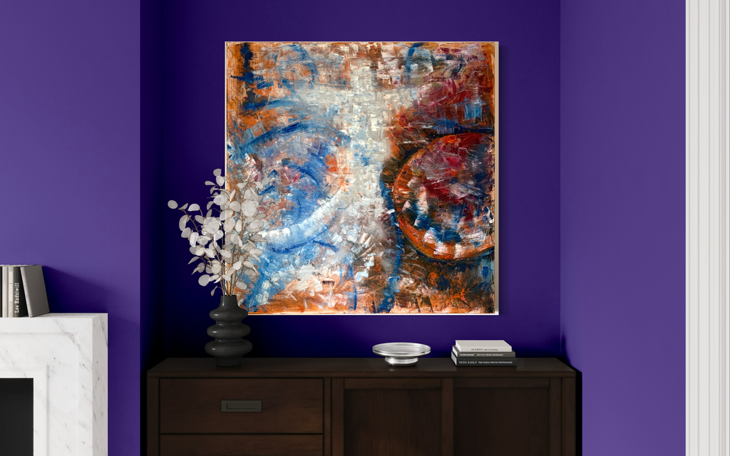 Mirage Duet | Original Square-Format Abstract Painting | 48" x 48" Mixed Media on Canvas