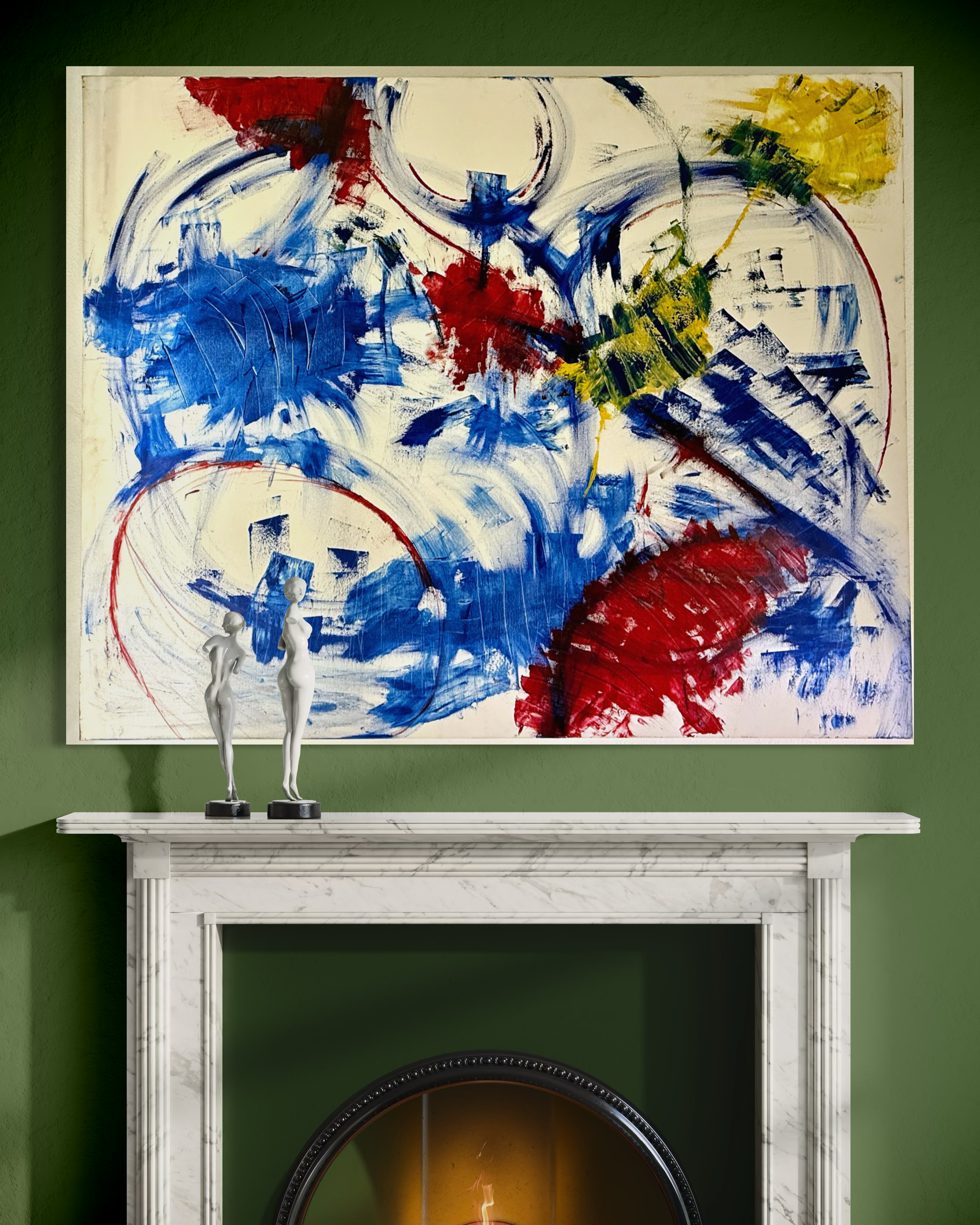 Kinetic Hymn | Original Large-Scale Abstract Painting | 48" x 60" Acrylic on Canvas