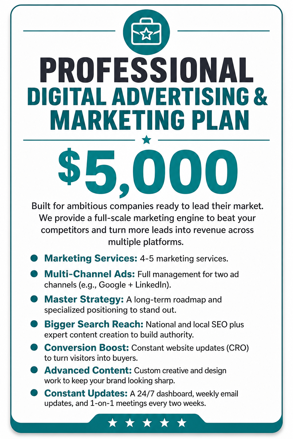 Professional Digital Advertising & Marketing Plan