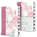KJV Holy Bible, Giant Print Large Format, Hardcover Pink with Flowers with Ribbon Marker, Red Letter, and Thumb Index - Hardcover